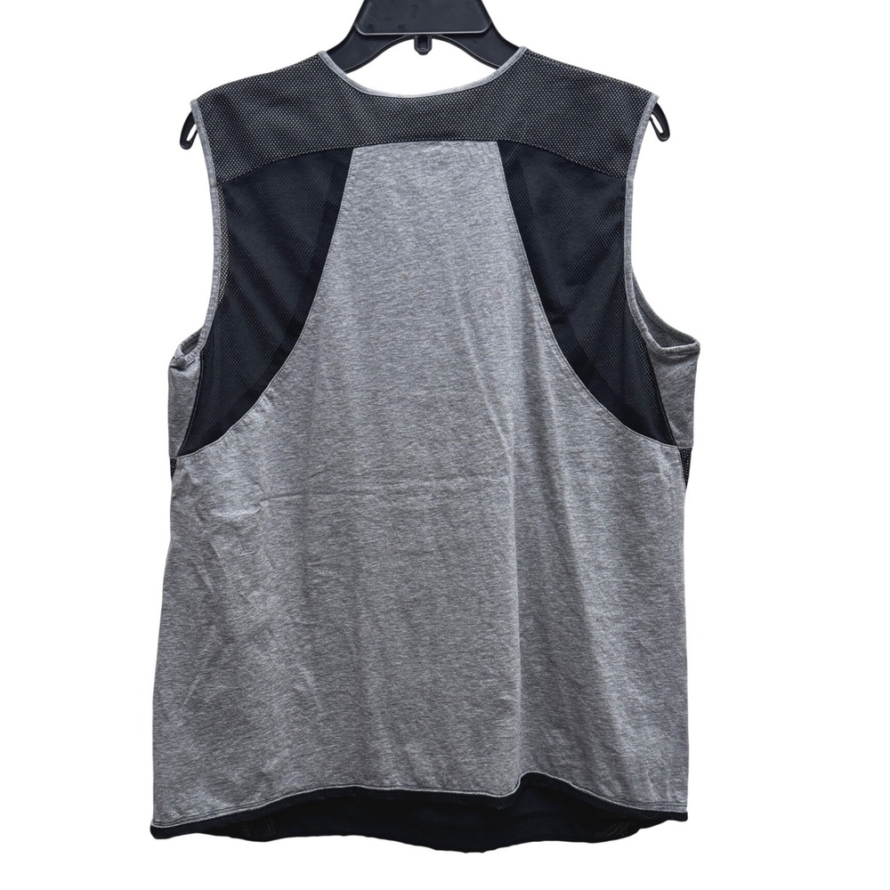 Nike Women's Bonded Tank Top Drawstring Waist Mesh Panels Grey Black Medium - Picture 3 of 6